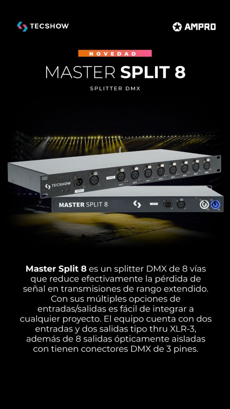 Splitter DMX Tecshow Lighting Master Split 8