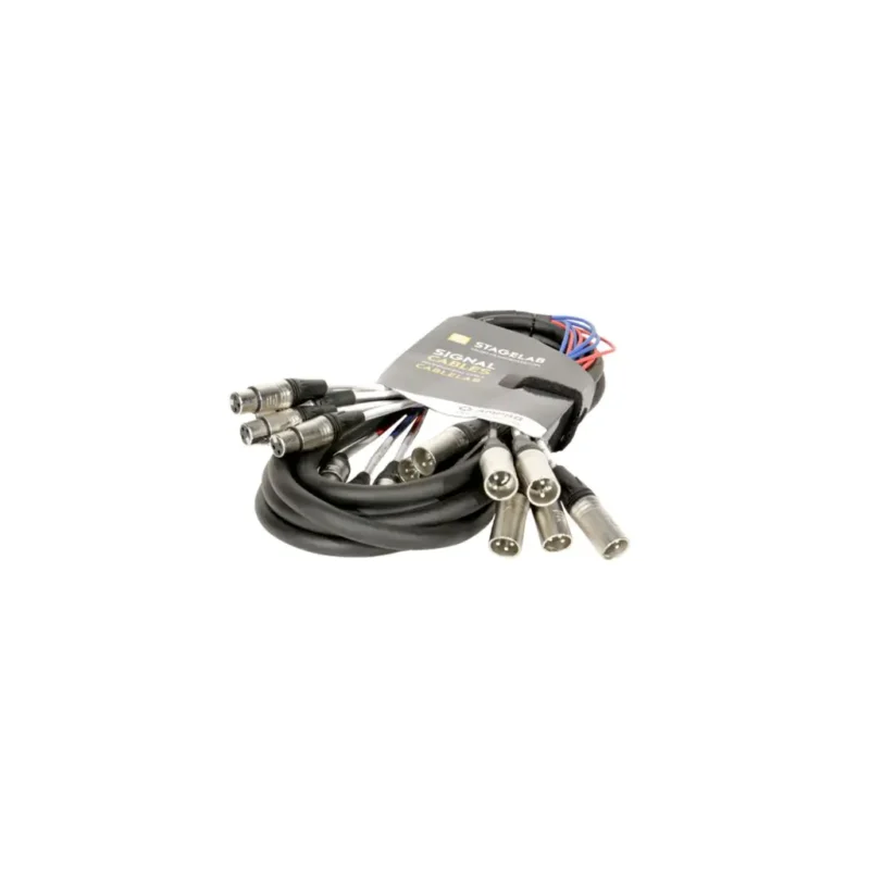 Snake XLR-3 hembra a macho Stagelab SNK-8XLR-6M