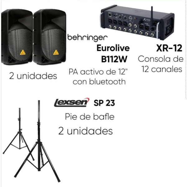 X Air Pack Behringer XR 12 Behringer Eurolive B112W Lexsen SP23