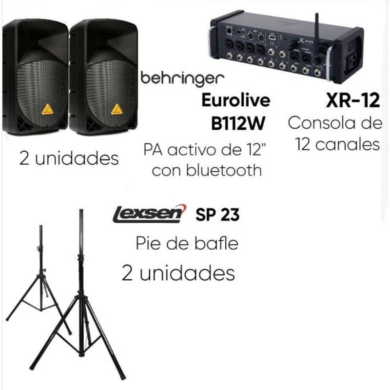 X Air Pack Behringer XR 12 Behringer Eurolive B112W Lexsen SP23