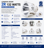 Lampara Mailep 2R Cabezal Movil 132W - Imagen 6