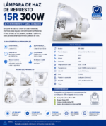 Lampara De Descarga Cabezal Movil 15r 300w Beam Mailep - Imagen 6