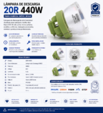 Lampara Cabezal Movil 20r 440w Mailep Descarga Beam - Imagen 6