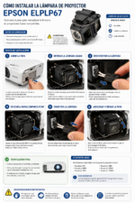 Lampara P/ Proyector Epson S11 X11 S12 X12 X14 H436a Elplp67 - Imagen 7