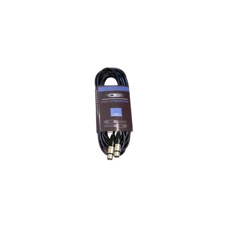 Ross C-CC-6M Cable Micrófono XLR - XLR 6 mts balanceado Conector Metalico