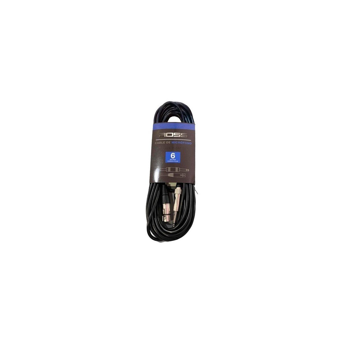 c-cp-6m-c-cp-6m Ross C-CP-6M Cable Micrófono XLR Plug 6 mts Conector Metalico