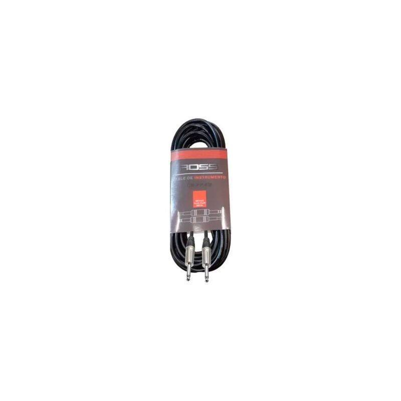 Ross CM-PP-3M Cable Plug-Plug 3 mts Para instrumentos Conector Metalico