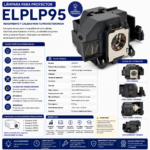 Lampara Proyector Para Elplp95 Eb-2250u Eb-2055 Eb-2040 - Imagen 7