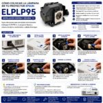Lampara Proyector Para Elplp95 Eb-2250u Eb-2055 Eb-2040 - Imagen 8