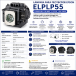 Lampara Para Proyector Epson Eb W8d H355a Eh Dm30 Elplp55 - Imagen 4