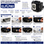 Lampara Proyector Epson Elplp80 - Imagen 3