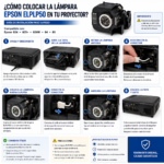 Lampara P/ Proyector Epson 824 825+ 826w 84 85 Elplp50 - Imagen 7