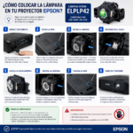Lámpara Para Proyector Epson Elplp42 Emp-400w Eb-410w - Imagen 5