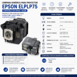 Lampara Generica Proyector Para Epson Elplp75 1940w 1945w - Imagen 3