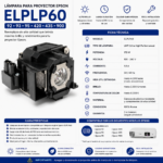 Lampara Para Proyector Epson 92 93 95 420 435 900 Elplp60 - Imagen 4
