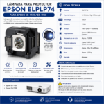 Lampara Para Proyector Epson Eb 1935 1930 Elplp74 - Imagen 5