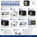 Lampara Para Proyector Epson Eb 1935 1930 Elplp74 - Imagen 6