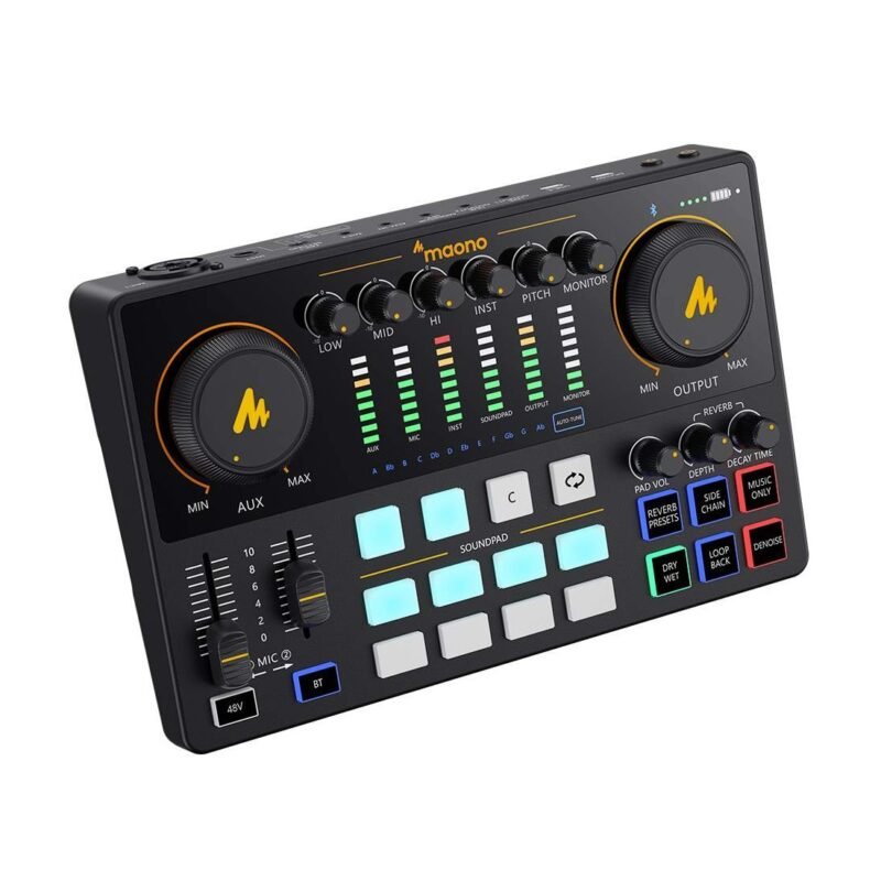 Maono AME2 Mixer Podcast 2 Canales