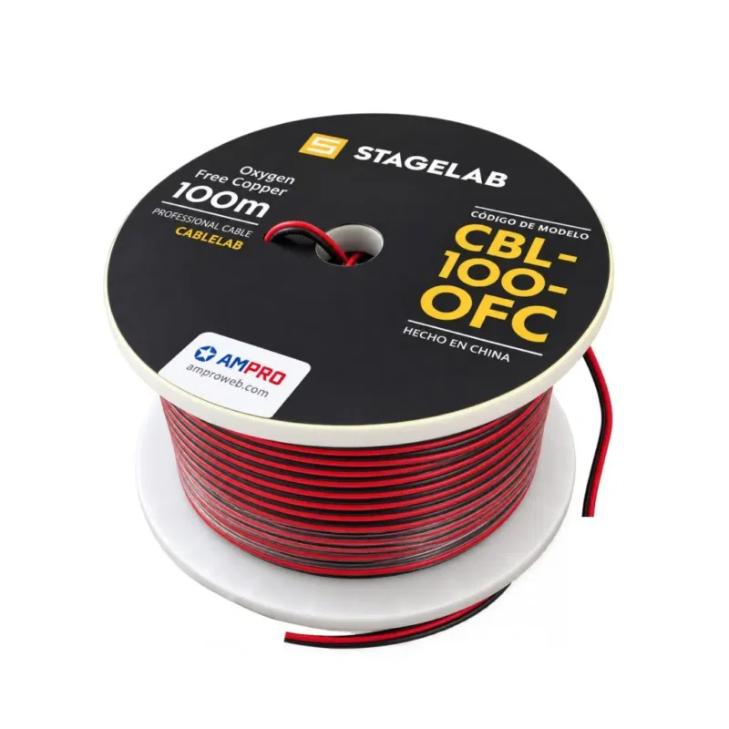 Rollo de cable profesional OFC de 100 m Stagelab CBL-100-OFC