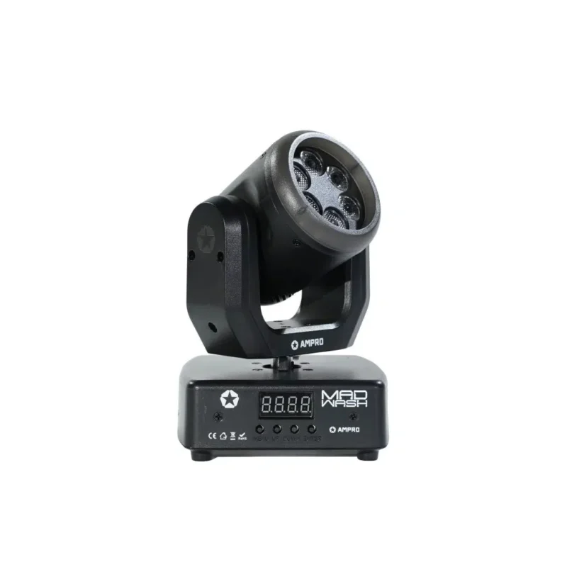 Cabezal móvil wash RGBWA compacto con aro LED RGB Tecshow Mad Wash